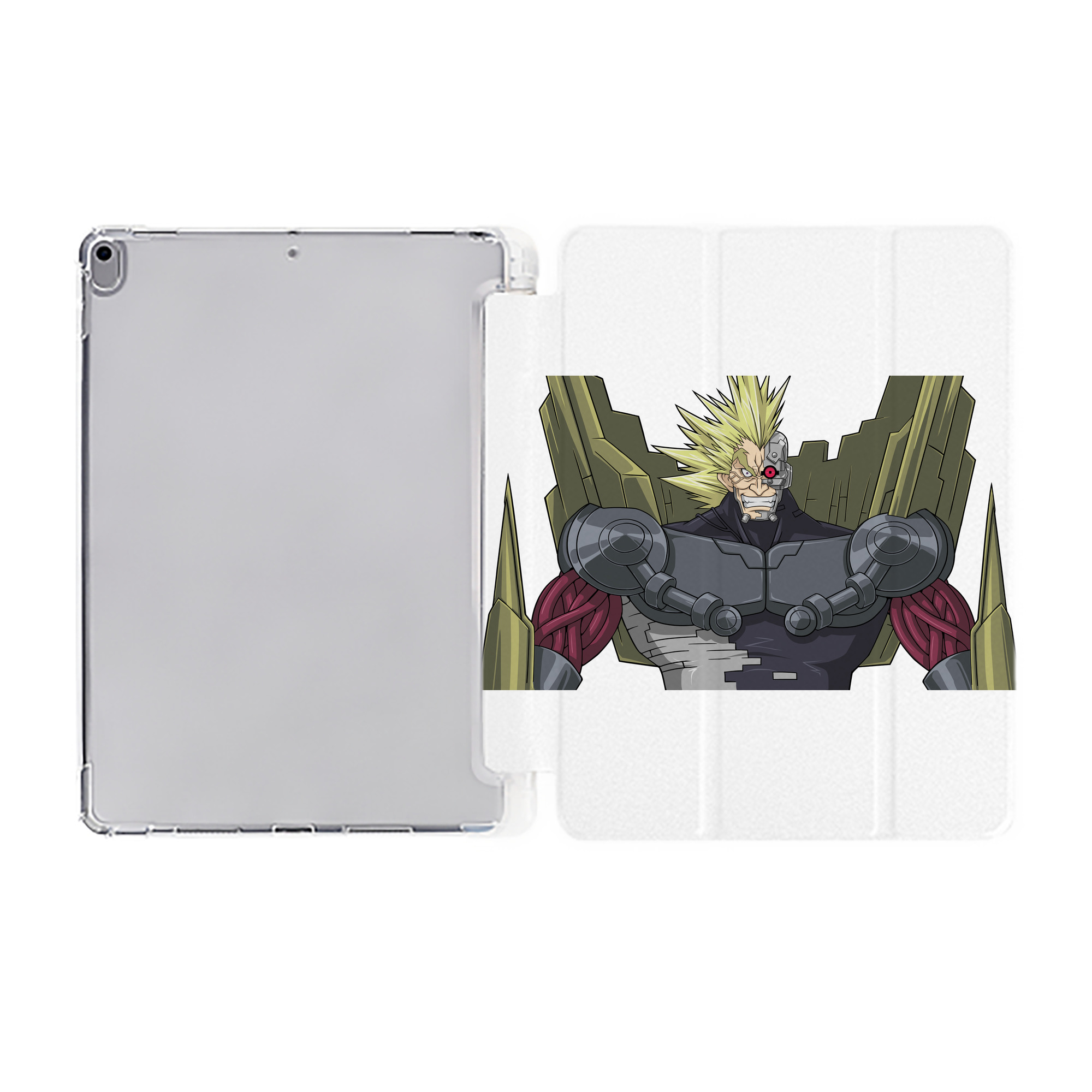（画像用） 遊☆戯☆王 Yu-Gi-Oh! IPad ケース ペン収納付き 三つ折りスタンド PUレザー×シリコン 対応機種9.5/10.5/10.9インチ